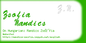 zsofia mandics business card